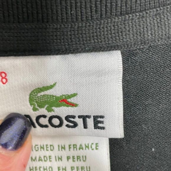 Lacoste Black Polo Shirt 38 - Picture 2 of 4